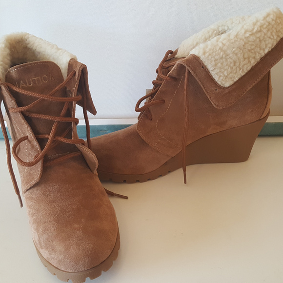 nautica wedge boots